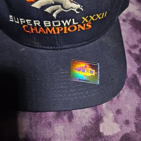 Vintage 1998 Denver Broncos Super Bowl Champions Snapback Hat Mile High Magic - Picture 2 of 5